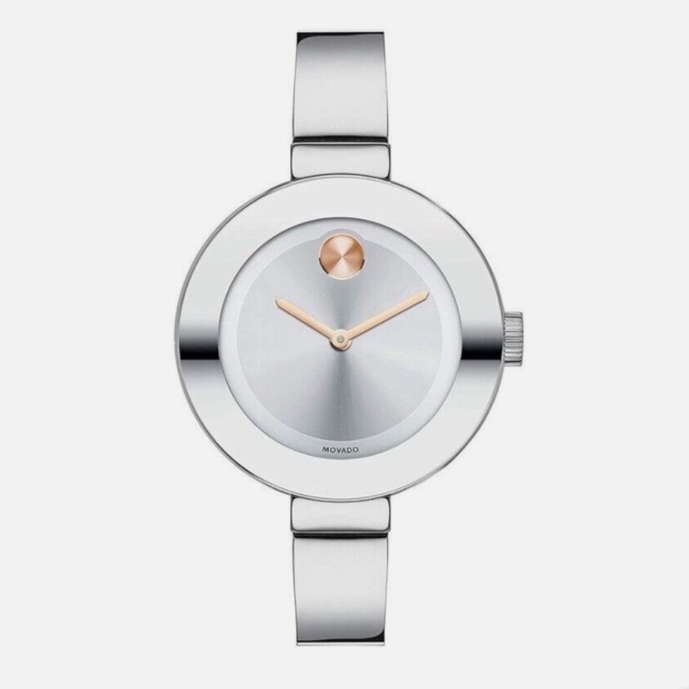 Brand New Movado Bold 3600194 34mm Silver
Stainless Steel Case with Silver.